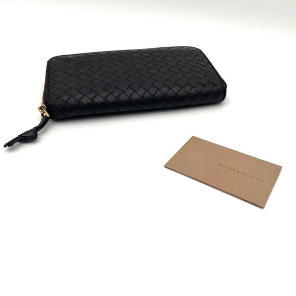 BOTTEGA VENETA Intrecciato Woven Leather Zip-Around Long Wallet - Picture 7 of 15
